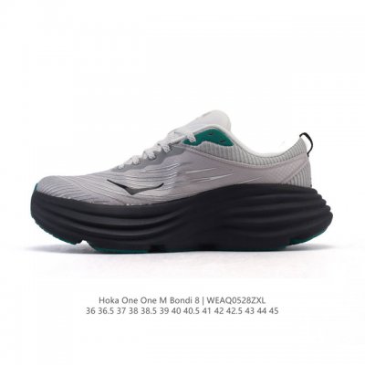 hoka One One 邦代系列 Bondi 8 跑鞋 男女子轻便缓震公路跑鞋 在 Hoka 系列中最耐磨的鞋子之一,Bondi 本季已经做出了决定性的演变: