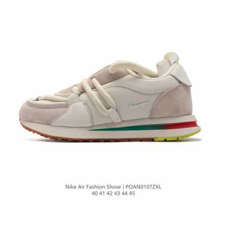 Nike 耐克 爆款炸街厚底老爹鞋夏季百搭德训阿甘鞋2024新款欧货运动休闲鞋 赵露思明星老爹鞋 复古英伦头层牛皮男女鞋增高板鞋，采用轻量eav发泡橡胶大底，N - 点击图像关闭