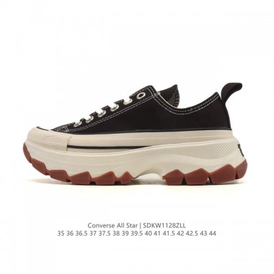 匡威Converse All Star 厚底增高帆布鞋面 低帮板鞋、小个子种草机上线 谁不买这双鞋我都会伤心的 类型：男女鞋 码数：35-44含半码 编码: S