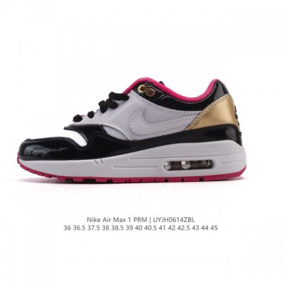 公司级 耐克 Nike Air Max 1 Prm 男女子气垫缓震慢跑鞋 复古厚底增高运动鞋。从法国建筑中汲取设计灵感，兼具运动风范和时尚格调，是此系列起初搭载