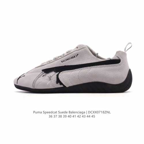 新品公司级 彪马 Puma 联名鞋款 Balenciaga X Puma Ultrasoft Speedcat 时尚复古运动板鞋，Balenciaga 与 Pu
