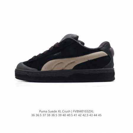 彪马 Puma 男女式运动板鞋 Suede Xl Crush 防滑耐磨百搭舒适时尚休闲鞋 Puma Black-Shadow Gray复古单品彪马 时尚 舒适 - 点击图像关闭
