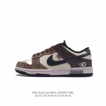 公司级nk Dunk Low 熊猫恶作剧 街头竞速 锈做旧 棕白 Sb绑带低帮休闲板鞋 #配色整体围绕熊猫恶作剧头竞速主题设计，鞋身整体采用专属颜料重新喷涂。特 - 点击图像关闭