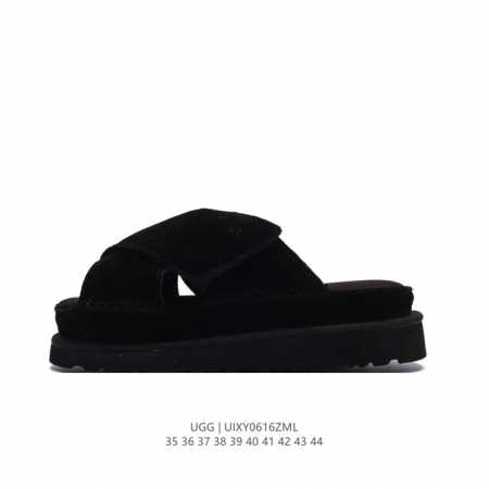 Ugg 拖鞋夏季 百搭凉拖鞋 魔术贴软底防滑沙滩增高加厚底休闲高雅拖鞋 码数: 35-44 编码：Uixy0616Zml - 点击图像关闭