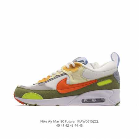 耐克 Nike Air Max90 Futura 运动鞋男鞋--从设计到测试再到造型。脚趾周围的锯齿形边缘和部分浮动的swoosh提供精心制作的奢华感。多道工序 - 点击图像关闭