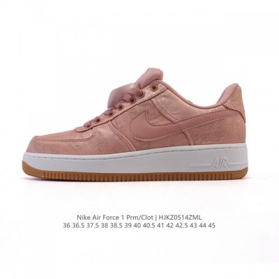 公司级 耐克 空军一号 Af1运动板鞋 可撕 陈冠希凝结集团Clot X 藤原浩闪电Fragment Design X Nike Air Force 1 Jt