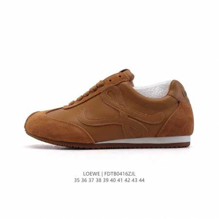 公司级 Loewe 罗意威 Ballet Runner 皮革织物拼接 简约圆头 系带 低帮 运动休闲鞋这双鞋是Loewe新发布的Ballet Runner ，被 - 点击图像关闭