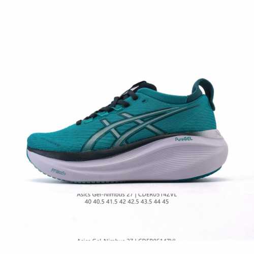 asics亚瑟士升级Gel-Nimbus 27男款跑鞋透气缓震回弹跑鞋N27跑步鞋该鞋款专为提高跑者舒适度和运动表现而设计 搭载了新型鞋面材料和更强的缓震性能