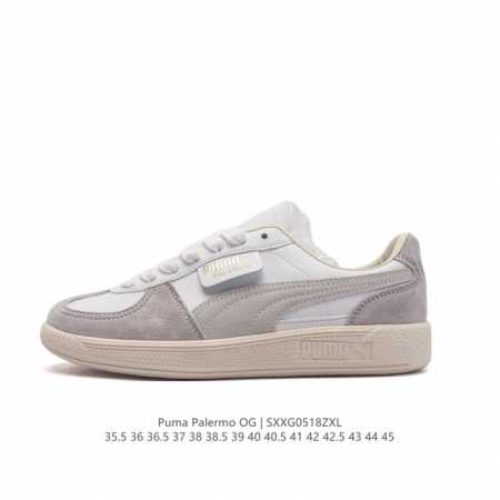 彪马puma Palermo Og 防滑耐磨低帮德训板鞋 男女运动鞋，Army Trainer Og休闲鞋沿用德训鞋经典外观 鞋身和鞋舌分别添加了品牌标志性 L - 点击图像关闭