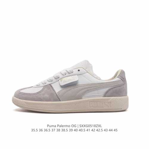 彪马puma Palermo Og 防滑耐磨低帮德训板鞋 男女运动鞋，Army Trainer Og休闲鞋沿用德训鞋经典外观 鞋身和鞋舌分别添加了品牌标志性 L