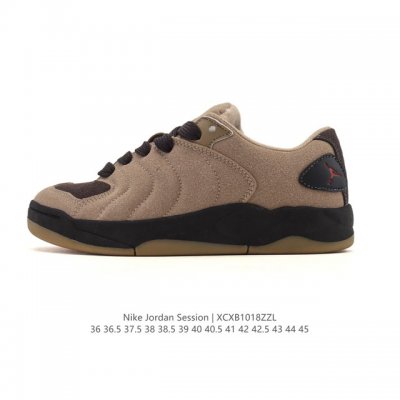 新品 耐克 乔丹 Nike Jordan Session Atmosphere 简约舒适篮球鞋 防滑耐磨 低帮 运动板鞋 Nike Rise ｜麂皮鞋面温柔又质