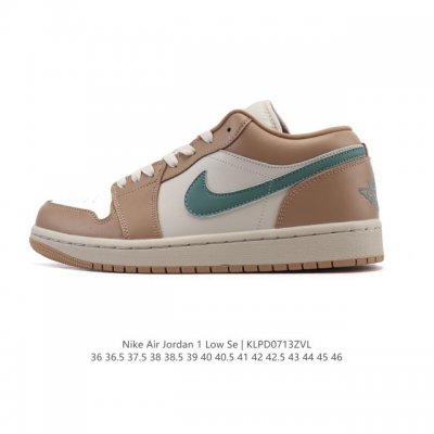 真标 耐克 乔丹Air Jordan 1 Low Aj1 乔1 乔丹1代Aj1 低帮复古文化休闲运动篮球鞋。从1985 年面世的元年款汲取设计灵感，采用简洁大方