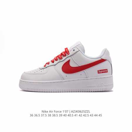 耐克 Nike Air Force 1 '07 Low 空军一号含气垫 低帮百搭厚底增高休闲运动板鞋。柔软、弹性十足的缓震性能和出色的中底设计，横跨复古与现代的 - 点击图像关闭