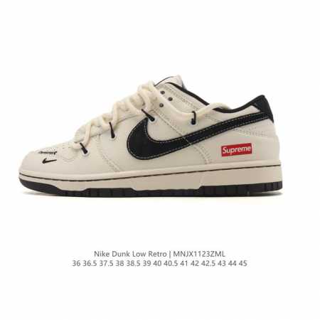 公司级 耐克 Nike Dunk Low Retro 运动鞋复古板鞋 解构绑带 双鞋带，作为 80 年代经典篮球鞋款，起初专为硬木球场打造，后来成为席卷街头的时 - 点击图像关闭