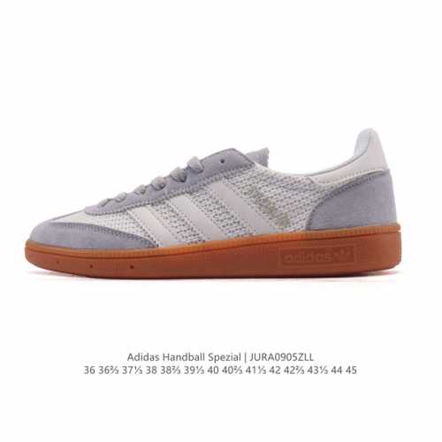 Adidas Handball Spezial 阿迪达斯经典款 复古休闲板鞋 全鞋采用反毛皮制作 牛筋耐磨大底 承载青春情怀的板鞋 经典三条杠装饰鞋侧 品牌辨识