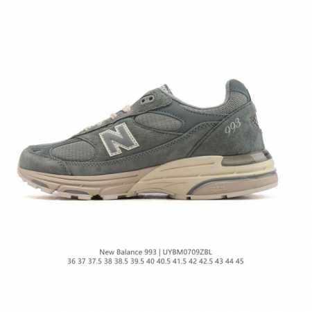 公司级 Newbalance 新百伦993系列美产老爹鞋总统经典复古运动鞋纽巴伦993总统慢跑鞋。卓越的舒适性与经典风格相得益彰，打造出我们的 Made In - 点击图像关闭