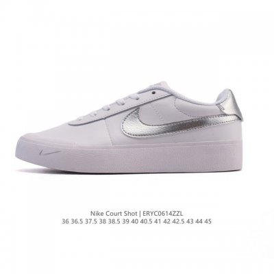 新品 耐克 Nike Court Shot 男女子运动鞋春季透气轻便经典白昼 潮流 嘻哈 百搭 防滑 低帮 板鞋 Fq8146#拒绝沉闷黑白 质感满满的皮革鞋面