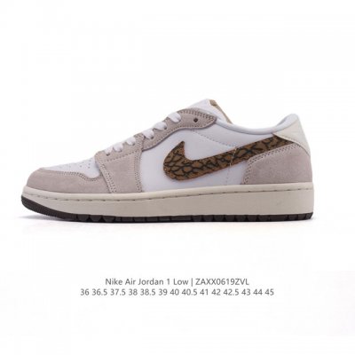 耐克 乔丹Air Jordan 1 Low Aj1 乔1 乔丹1代Aj1 低帮复古文化休闲运动篮球鞋。从1985 年面世的元年款汲取设计灵感，采用简洁大方的经典