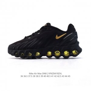 耐克 Nike Air Max Dn8 全掌气垫科技运动跑步鞋Fq7860-005。鞋款采用醒目渐变织物和动态波浪状结构鞋面，搭配黑色中底和外底，以及迷你黑色