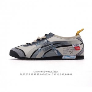 asics 亚瑟士 女鞋真标半码制 配足弓鞋垫 日产经典老牌-鬼塚虎 Onitsuka Tiger Mexico 66经典墨西哥系列复古经典百搭板鞋休闲运动鞋慢