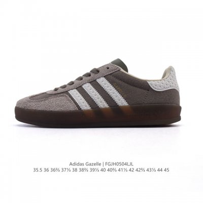 高品质版本 阿迪达斯 Adidas Originals Gazelle Indoor复古三叶草防滑透明橡胶板鞋经典运动鞋。这款经典鞋,忠于原版设计,缀撞色三条纹