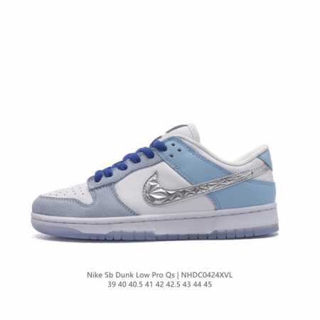 耐克 April Skateboards X Nk Sb Dunk Low 联名款 冰封玫瑰 Sb扣碎篮板时尚休闲运动板鞋。配色采用白色网眼鞋面、皮革鞋头和 T - 点击图像关闭