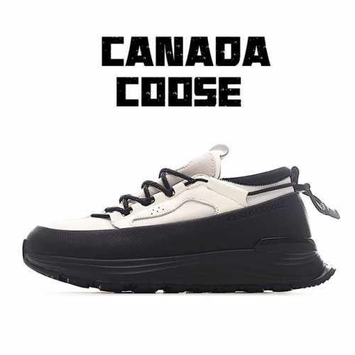 独家实拍canada Goose Glacier Trail 加拿大鹅 明星同款 圆头系带皮革低帮生活休闲板鞋 7785M #采用创新、完全防水和透气的 Hdr