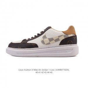 耐克 乔丹Air Jordan 1 Low Aj1 乔1 乔丹1代Aj1 低帮复古文化休闲运动篮球鞋 路易威登联名。从1985 年面世的元年款汲取设计灵感，采用