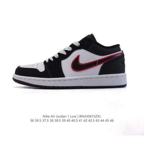 公司级 头层皮 耐克 乔丹Air Jordan 1 Low Aj1 乔1 乔丹1代Aj1 低帮复古文化休闲运动篮球鞋，从1985 年面世的元年款汲取设计灵感，采