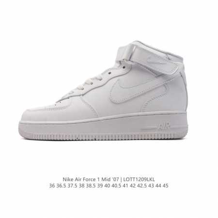 二层皮 Nike Air Force 1'07 Mid Af1耐克 空军一号 Af1 中帮 魔术贴 厚底增高运动板鞋 原楦头原纸板 打造纯正空军版型。专注外贸渠 - 点击图像关闭