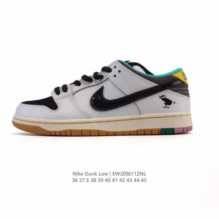 公司级 耐克 Nike Sb Dunk Low Pro 运动鞋复古板鞋 潮滑板鞋。采用柔软皮革鞋面，经久耐穿，塑就如元年款 Dunk 般的复古质感。鞋头透气孔， - 点击图像关闭