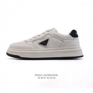 公司级 Prada系列／Prada 普拉达男士款小白鞋 厚底增高运动跑步鞋 时尚板鞋 Prada.普拉达高端品牌休闲慢跑鞋 完美做工.演绎完美选择的你。 码数: