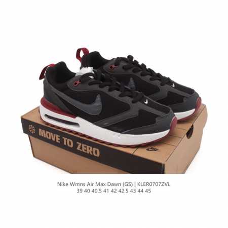 耐克 Nike Air Max Dawn 黎明系列 低帮气垫百搭休闲运动慢跑鞋，从配色上彰显出浓厚的复古气质。最大的亮点当属鞋型设计上加入结构元素，汲取1984 - 点击图像关闭
