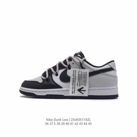 公司级nk Dunk Low 字母熊猫 黑灰高街解构 Sb绑带低帮休闲板鞋 #整双鞋以黑白主题配色，小图案点缀，对比下显得异常夺目，简约而不简单。 货号：Cw1 - 点击图像关闭