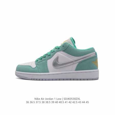耐克 乔丹air Jordan 1 Low Aj1 乔1 乔丹1代aj1 低帮复古文化休闲运动篮球鞋。该鞋款从 1985 年元年款汲取设计灵感，焕新演绎简约经典 - 点击图像关闭