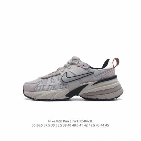 Nike 耐克 V2K Run 减震防滑 复古低帮跑步鞋 超火复古跑鞋，采用太空革组合呼吸网眼布鞋面材质，搭载正确4层组合底模，嵌入tpu加固稳定模块,双层md - 点击图像关闭