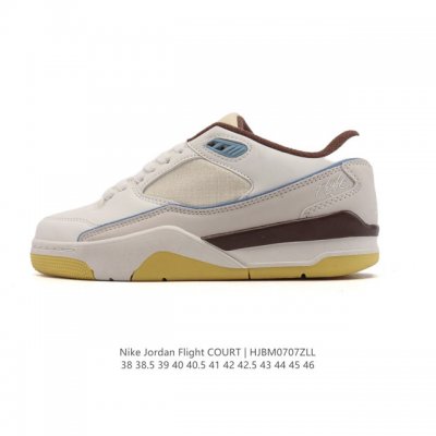 耐克 Nike 乔丹 Jordan Flight Court 时尚休闲 防滑耐磨 低帮运动鞋 复古篮球鞋 男女同款 Jordan 新鞋型 又来了！新配色曝光！滑