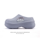 公司级 阿迪达斯 Adidas Adifom Hello Kitty 猫 蝴蝶结装饰品 夏季沙滩涉水百搭休闲拖凉拖鞋 超厚底增高 女鞋包头凉拖鞋。采用超轻95%