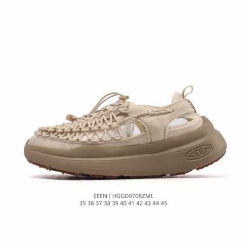新品公司级 Keen 编织带 毛毛虫 厚底增高舒适 耐磨 涉水 溯溪鞋 户外鞋 洞洞鞋 一脚蹬凉拖鞋 户外涉水透气溯溪运动凉鞋 沙滩鞋 防滑大底踩水坑，颜色巨百