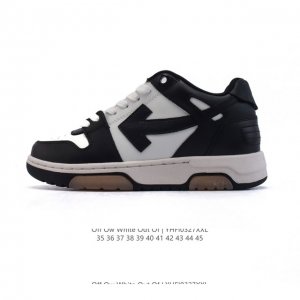 290 【公司级】独家实拍Off-White Out Of Office 低帮系带时尚板鞋 街头运动元素 双色设计 标志性Arrows图案标志性Ziptie束线