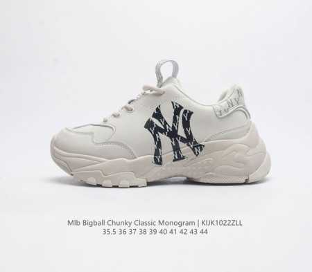 韩国mlb 男女复古老爹 Mlb Bigball Chunky Dia Mono 复古印花 男女厚底增高纽约洋基队老爹运动休闲鞋 Mlb他们家老爹鞋一直都是深受 - 点击图像关闭