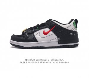 真标 耐克nike Dunk Low Disrupt 2 轻量扣篮破坏二代系列全新解构风低帮休闲运动滑板板鞋男女子运动鞋 该款运动鞋采用靓丽惹眼的专属定制设计