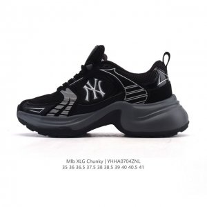 新品公司级 Ny Mlb Xlg Chunky 纽约洋基队 透气休闲运动鞋老爹鞋 波士顿跑鞋 马拉松中性休闲运动鞋Ny美国榄球 洋基队老爹厚底休闲运动慢跑鞋，韩