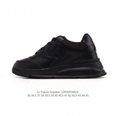 新品公司级 Lv Classic运动鞋 Lv 路易威登Louis Vuitton路易威登Lv男女鞋Classic运动鞋2025款小牛皮字母休闲鞋白色1Ahstf