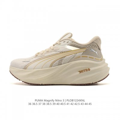 公司级 puma 彪马Magnify Nitro 3 低帮男女子缓震透气运动跑步鞋 厚底增高老爹鞋 尺码：36-45含半码 编码：plob1224Xnl