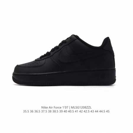 头层皮 耐克 Nike Air Force 1 '07 Low 空军一号含气垫 小白鞋 低帮百搭厚底增高休闲运动板鞋。柔软、弹性十足的缓震性能和出色的中底设计， - 点击图像关闭
