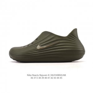 耐克 Nike Reactx Rejuven8 沙滩鞋 柔软回弹耐磨透气凉拖鞋 25夏季新款轻便透气洞洞鞋外穿休闲运动鞋 Hv5060-002 采用质感柔软且出
