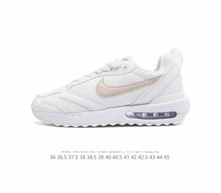 耐克 Nike Air Max Dawn 黎明系列 低帮气垫百搭休闲运动慢跑鞋 从配色上彰显出浓厚的复古气质 最大的亮点当属鞋型设计上加入结构元素 汲取1984 - 点击图像关闭