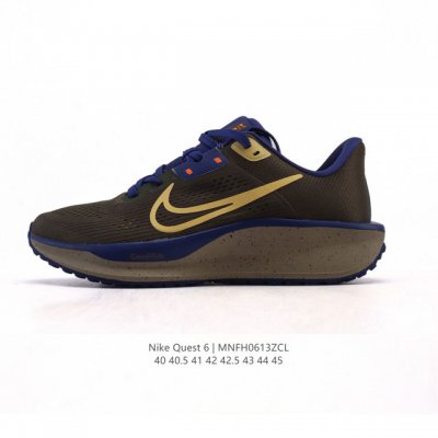 公司级 耐克Nike Air Quest 6 卡贾透质轻气休运闲 透气轻盈缓震跑步鞋，Nike Quest 6男子透气轻盈缓震跑步鞋采用匠心设计，助你心愿成真。