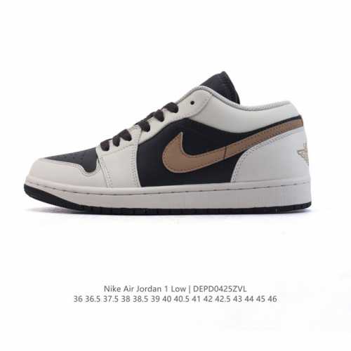 耐克 乔丹Air Jordan 1 Low Aj1 乔1 乔丹1代Aj1 低帮复古文化休闲运动篮球鞋，从1985 年面世的元年款汲取设计灵感，采用简洁大方的经典